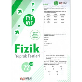 Nitelik Yayınları TYT AYT Fizik Yaprak Testleri