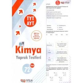 Nitelik Yayınları TYT AYT Kimya Yaprak Testleri