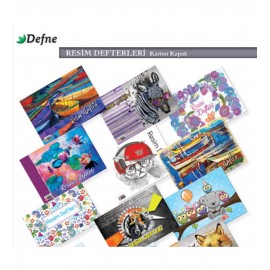 Defne 15 Yaprak Spiralli Aynalı Resim Defteri 25x35cm DFN-9083